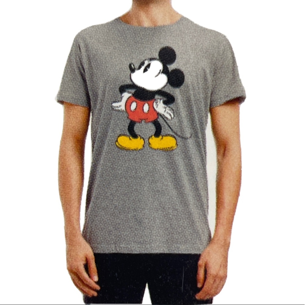 NWT Disney Mickey Mouse Short Sleeves T-Shirt Gray Sz XXL